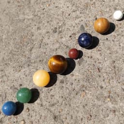 8 Planets Solar Healing Crystal Stones Ball Set Non-engraving Natural Gemstones Collection Personalized Home Offic