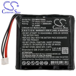 CameronSino Battery for Marshall Kilburn fits Marshall TF18650-2200-1S4PA Speaker Battery 2600mAh/37.44Wh 14.40V Li-ion Black