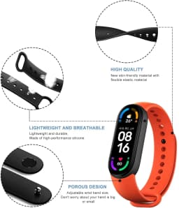 Bracelet for Mi band 7 6 Strap Sport Silicone Miband4 miband 5 Wrist correa Replacement Wristband for xiaomi Mi band 4 3 5 strap