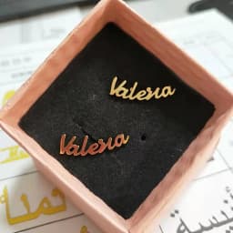 DOREMI Stainless Steel Personalized Name Letter Stud Earrings For Women Custom Name Piercing Earrings Nameplate Jewelry