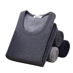 1Set Men Thermal Underwear Set Keep Warm Tops+Pants Ski Underwear Men Ski Suit Plus Cashmere Winter Thermal Underwear