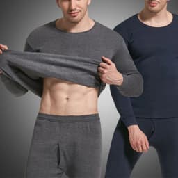 1Set Men Thermal Underwear Set Keep Warm Tops+Pants Ski Underwear Men Ski Suit Plus Cashmere Winter Thermal Underwear