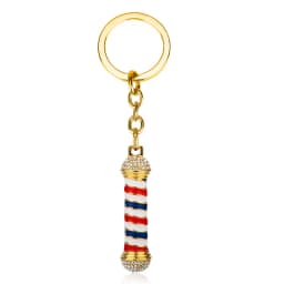 Barber Shop Shaver Razor Keychain Hairclippers Hair Dryer Combs Scissors Pendant Keyring for Barber Key Accessories