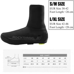 ROCKBROS Winter Cycling Shoe Cover MTB Warmer Overshoes Bike Bicycle Shoes Covers Reflective Windproof Waterproof Protector