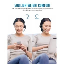 Mpow Pro Wireless Headphone V5.0 Updated MBH15 Bluetooth Headset with Noise Cancelling Mic For Trucker Driver Call Center Office