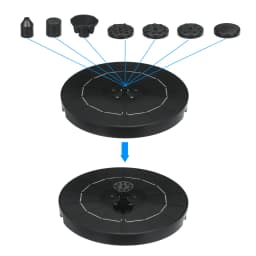 Solar Pump With 8 LED Free Standing Floating Solar Bird Bath Water Pumps For Garden Product Floating Water Fountain Garden Decor