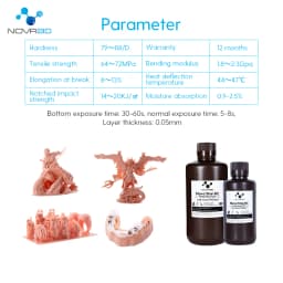 NOVA3D 3D Printer Red Wax UV Resin Impresora 3d Printing Kit High Quality LCD 3d Printing Material 405nm Resina