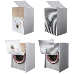 Drum Washing Machine Cover Dust Cover Clean Waterproof Dust Cover Front Loading Washing Machine Cover Household Accessories
