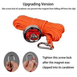 New Strong Retrieval Magnet Kit 400lb Grappling Hook N52 Magnets Fishing 20M Durable Rope Magnetic Search Recovery Salvage