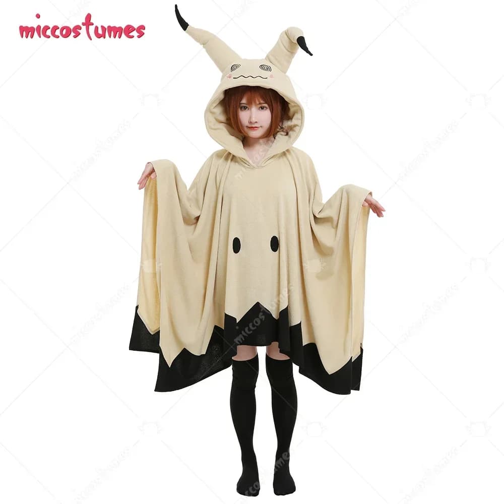 Miccostumes Adult Anime kawaii Onesie Kigurumi Cosplay Costume Cute Hooded Blanket Home Wear Cape Cloak with Ears Gloves