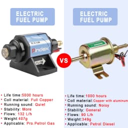 Universal 12s Micro Electric Gas Fuel Pump 35 GPH 4-7 psi External w/ Carburetor