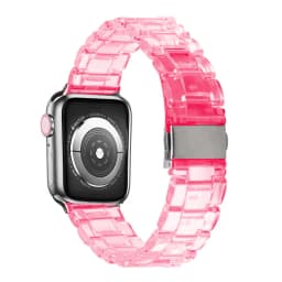 Strap for Apple Watch 6 band 44mm 40mm iWatch band 42mm 38mm Transparent Resin Belt Bracelet Apple watch series 3 4 5 se 6 band