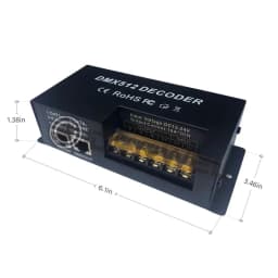 4 & 3 Channel RGBW DMX Decoder with RJ45 and XLR plug & DMX512 Dimmer Driver 20A for DC12-24V PWM LED Strip Light Controller