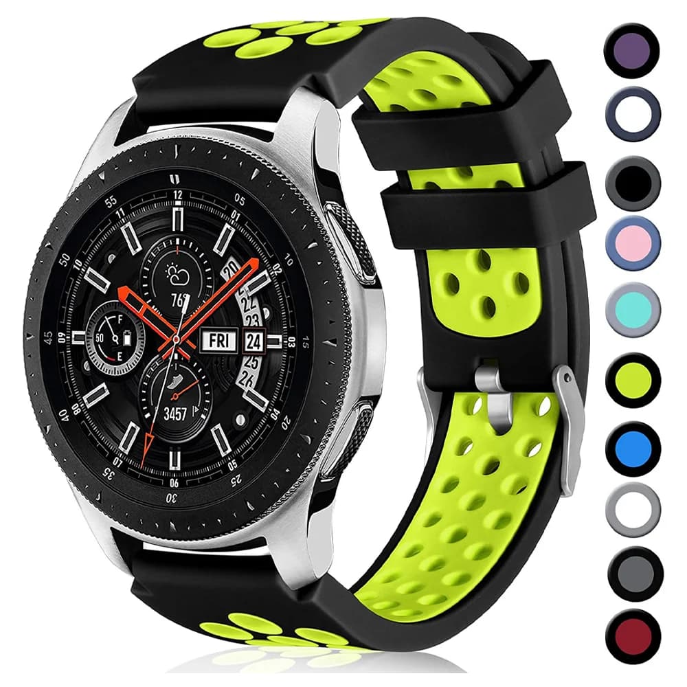 Silicone band for samsung galaxy watch active 2 46/42mm Gear S3 Breathable sport bracelet 20/22mm huawei watch gt 2e/pro strap