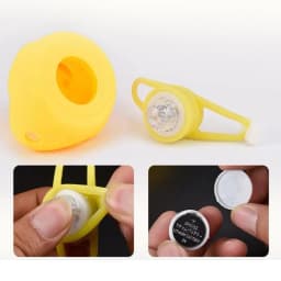 Bicycle Horn Cute Little Yellow Duck Night Warning Light Children's Rubber Duck Toy Mountain Bike Scooter Lights Decoration