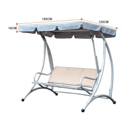 Garden Swing Canopy Top Cover Waterproof Outdoor Swing Chair Hammock Canopy Roof Canopy Replacement Swing Chair Sun-shading
