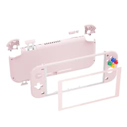 eXtremeRate DIY Replacement Shell Housing Case Cover with Screen Protector for NS Switch Lite - Cherry Blossoms Pink