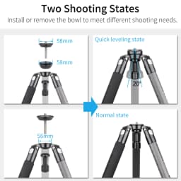 ST324CT/CF Professional 10 Layers Carbon Fiber Tripod for DSLR Camera Video Camcorder Birdwatching Heavy Duty Stand Bowl Adapter