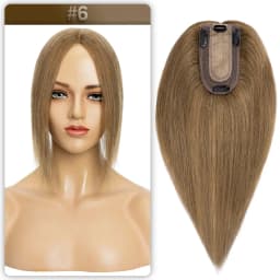 S-noilite Hair Toppers 7x13cm Women Topper Hair Clip Natural Hair Wig 100% Human Hair For Women Silk Base Clip In Hair Extension