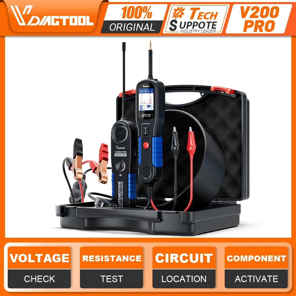 VDIAGTOOL V200PRO Circuit Probe Tester 12V/24V AC/DC Electrical Automotive Electrical System Breaker Finder