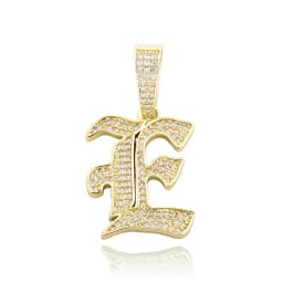 JINAO New A-Z Letters Name Pendant Necklace Iced Out Cubic Zirconia Chain Hip Hop Jewelry For Women and Men Gift