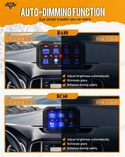 AUXBEAM 6/8 Gangs LED Switch Panel On-Off Control Relays System Universal Light Electronic Relay System for Truck Caravan Boat