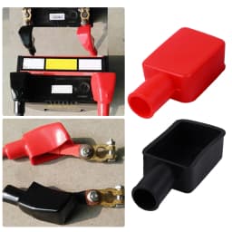 2pcs PVS Car Battery Battery Terminal Protective Covers Positive And Negative Insulating Battery Replacement Cover Caps Impart