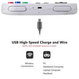 2 Pack 2.4 GHz Wireless USB/SNES Controller Joystick for Super NES/SFC Game Console & Windows PC MAC Linux Genesis Raspberry Pi