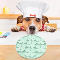 Dog Lick Pad Peanut Butter Slow Feeder Bowl Puzzle Feeder With Suction Cup Raised Flower Design For Water Yogurt Wet Or Dry Food