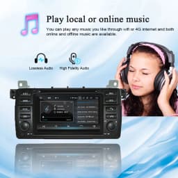 Hualingan Autoradio for BMW E46 Android wireless CarPlay E46 car head unit for BMW E46 7 "touch screen stereo upgrade no DVD