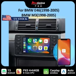 Hualingan Autoradio for BMW E46 Android wireless CarPlay E46 car head unit for BMW E46 7 "touch screen stereo upgrade no DVD