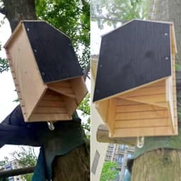 Outside Bat Habitat House Wood Shelter For Bat Colony Reusable Bat Box House Wooden Decoration For Hibernation Wooden Bat Nest