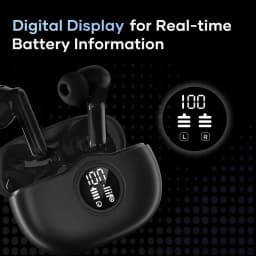 Wavefun Star 2 Wireless Earbuds with 4-Mic ENC for Pro Clear Calls Bluetooth Headphones with 13mm Driver for Deep Bass LED Digit