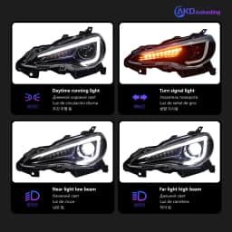 AKD Head Lamp for Subaru BRZ LED Headlight 2012-2021 Headlights FT86 GT86 DRL Turn Signal High Beam Angel Eye Projector Lens