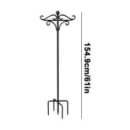 Garden Hook For Bird Feeder Garden Hook Shepherds Hook Heavy Duty Iron Adjustable Hook Outside With 5 Prongs Base For Outside