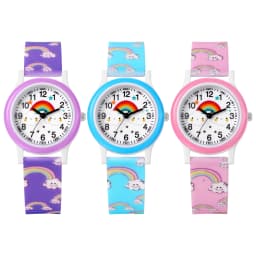 LANCARDO Rainbow Silicone Jelly Watch Sport Digital Dial Analog Quartz Teen Boys Girls Students School Graduation Gift
