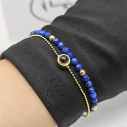 Custom Photo Projection Bracelet Personalized Crystal Natural Stone Double Bracelet For Women Gift