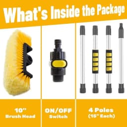Detachable Car Wash Brush 160CM Soft Bristle Auto Cleaning Brush Long Handle Detailing Broom Adjust Water Flow Auto Cleaning Mop