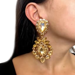 Geometric Crystal Earrings High Quality for Ladies Wedding Party Bridals Jewelry Charms Trendy Accessories Decoration Y2k Gift