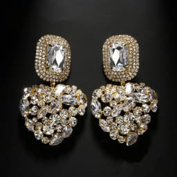 Stonefans Bilng Rhinestone Heart Dangle Earrings Luxury for Women Fashion Jewelry Square Earrings Statement 2024 Designer Y2k