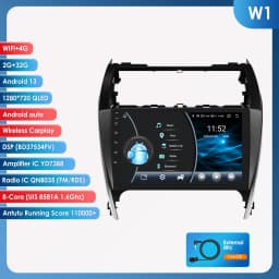 Hizpo 10.1" For TOYOTA Camry 2012 2013 2014 US Version Car Radio Multimedia Player Navigation Wireless CarPlay Android 13 7862