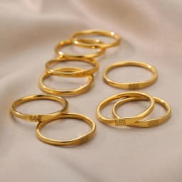 Lateefah Simple Number Ring Men's Women's Stainless Steel Ring 111 999 Angel Number Jewelry