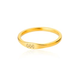 Lateefah Simple Number Ring Men's Women's Stainless Steel Ring 111 999 Angel Number Jewelry