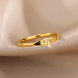 Lateefah Simple Number Ring Men's Women's Stainless Steel Ring 111 999 Angel Number Jewelry