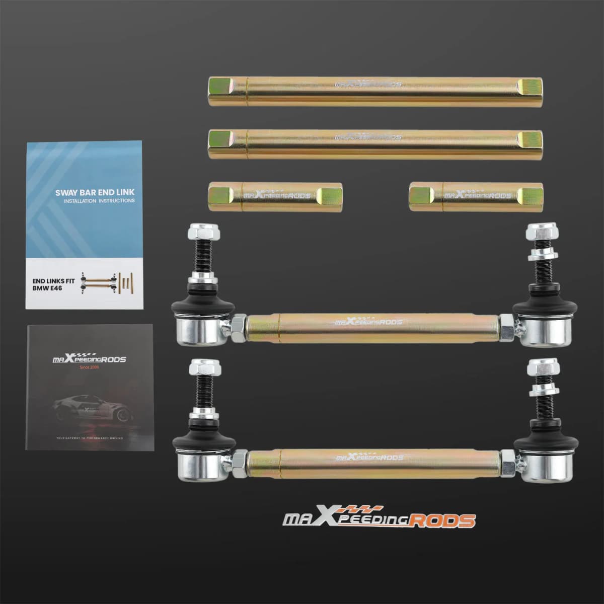 Front Adjustable Sway Bar End Links Fit for BMW 3 Series E90 / E91 / E92 / E93 Brand New Kit