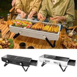 Folding Camping BBQ Grill Charcoal Barbecue Grills Portable Wood Stove Picnic Wood Burning Charcoal Grill Burner For Camping