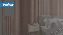 Art3d 4PCS Wood Slat Acoustic Panels for Stylish Decor and Noise Reduction 3D Textured Wall Panels 94.5x7.9 inch Home Decoration
