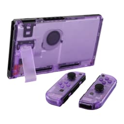 eXtremeRate DIY Housing Shell W/Buttons for Nintendo Switch - Clear Atomic Purple