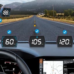 Font Digital Speed Meter Clock Gauge Auto Electronics Accessories Windshield Projector GPS System Digital Hud Windshield