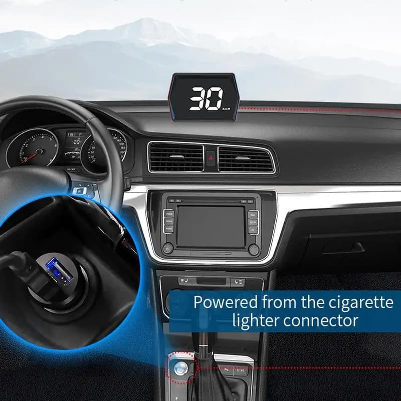 Font Digital Speed Meter Clock Gauge Auto Electronics Accessories Windshield Projector GPS System Digital Hud Windshield